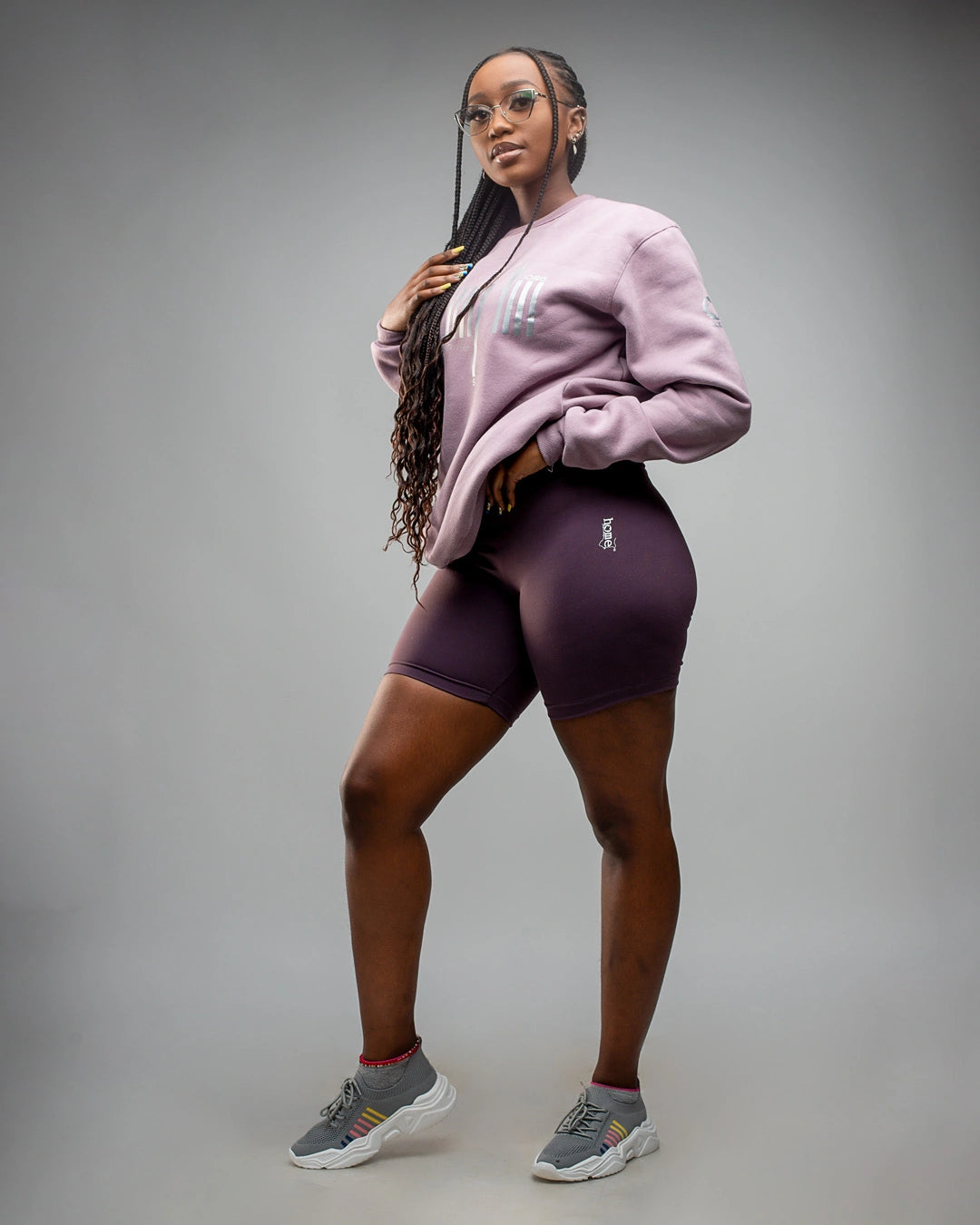 Bike Shorts - Ash Purple