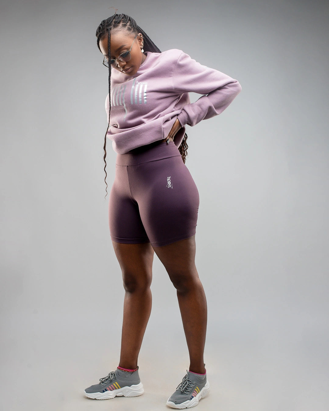 Bike Shorts - Ash Purple