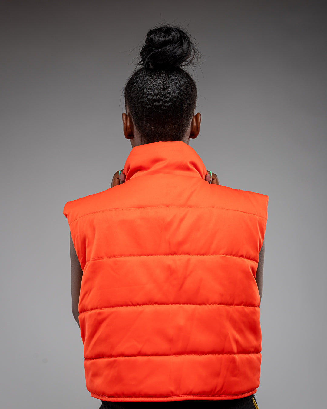 Cropped Luna Jacket - Orange