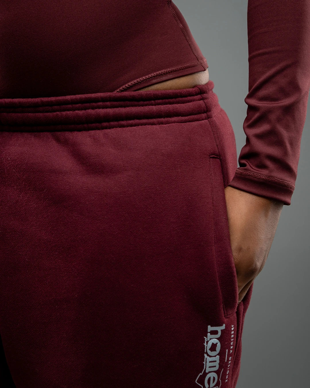 Simple Life Scoop Neck Bodysuit - Maroon