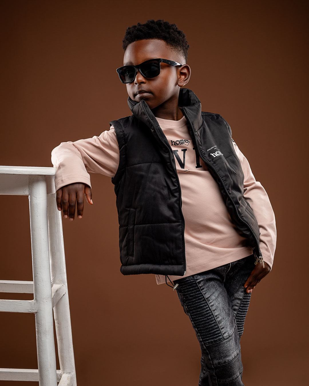 Kids Full Length Luna Jacket - Black