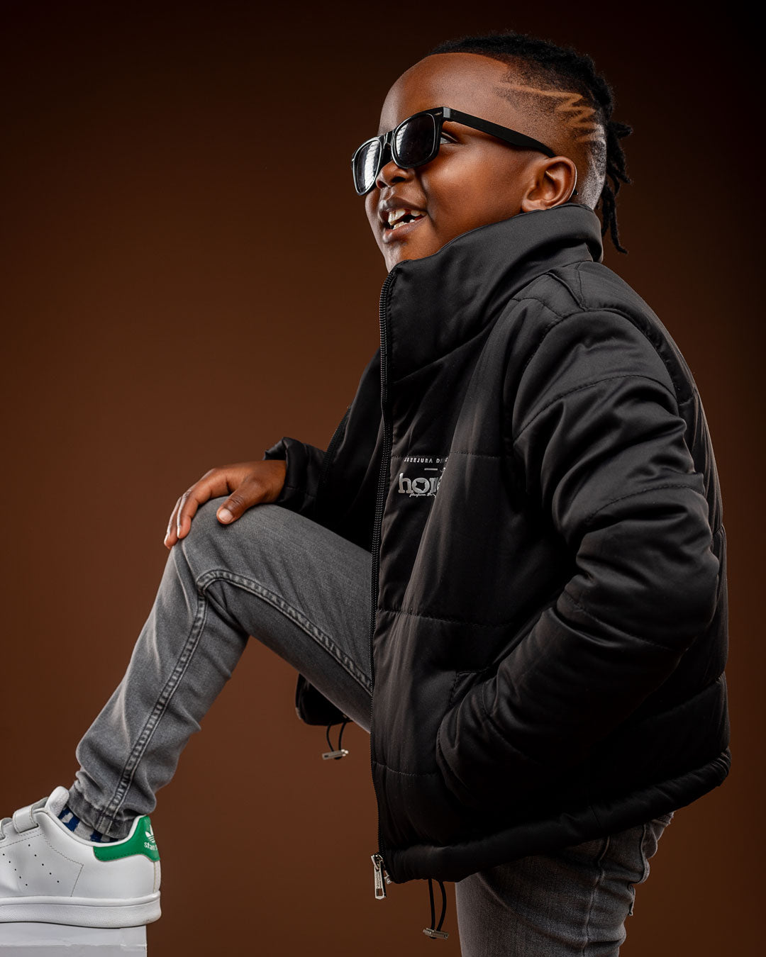 Kids Full Length Puffer Jacket - Black