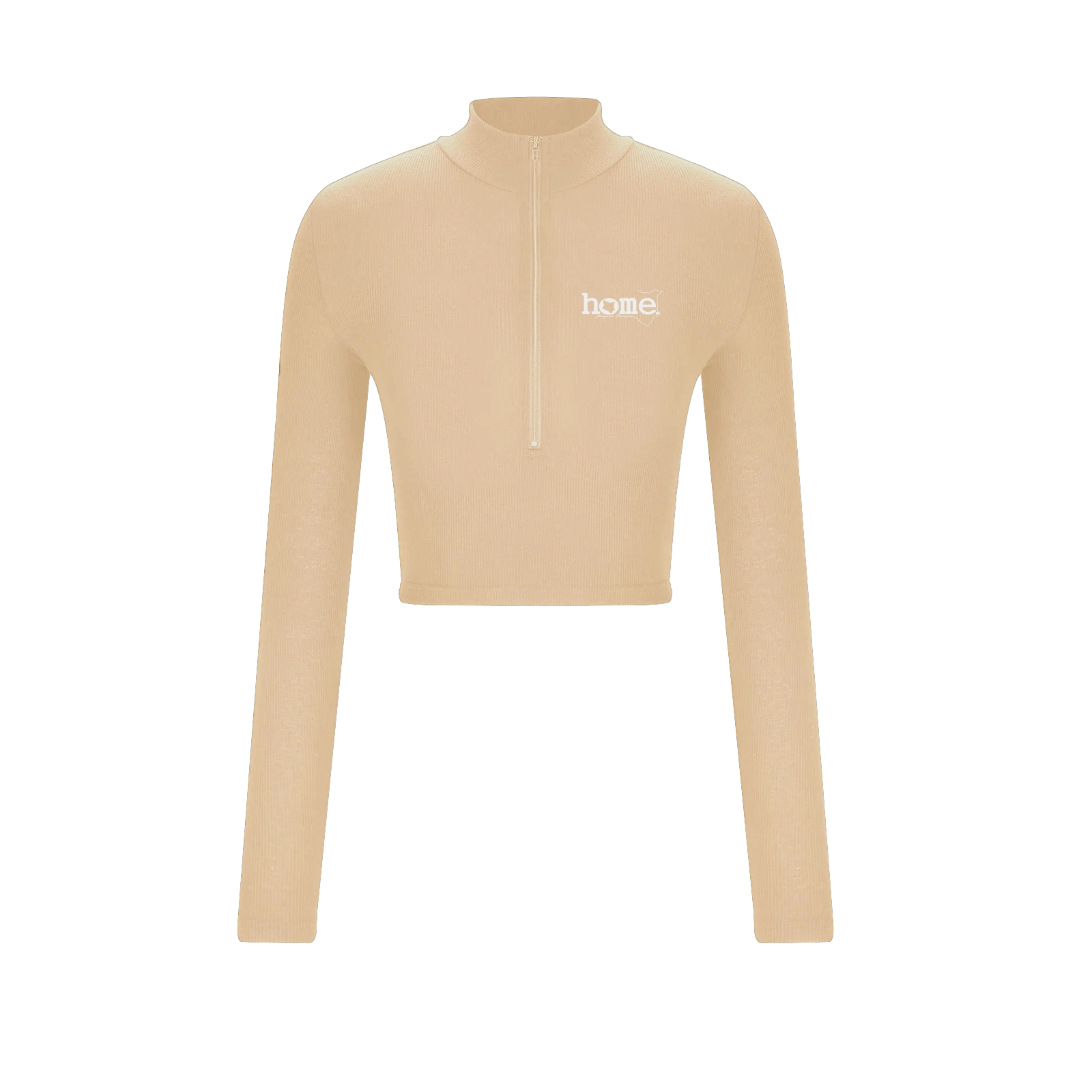 Aria Zip-Up Long Sleeved Top - Tortilla