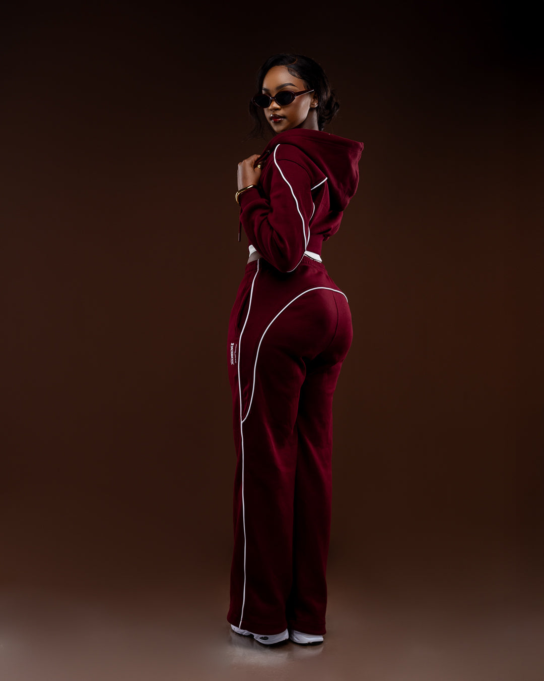 Cherie Pants - Maroon (Velvet Fabric)
