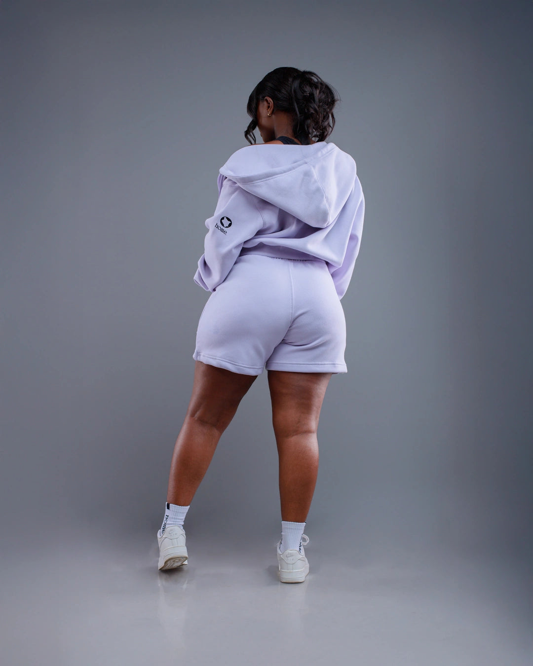 Zip-up Hoodie - Lilac (Jacquard Fabric)