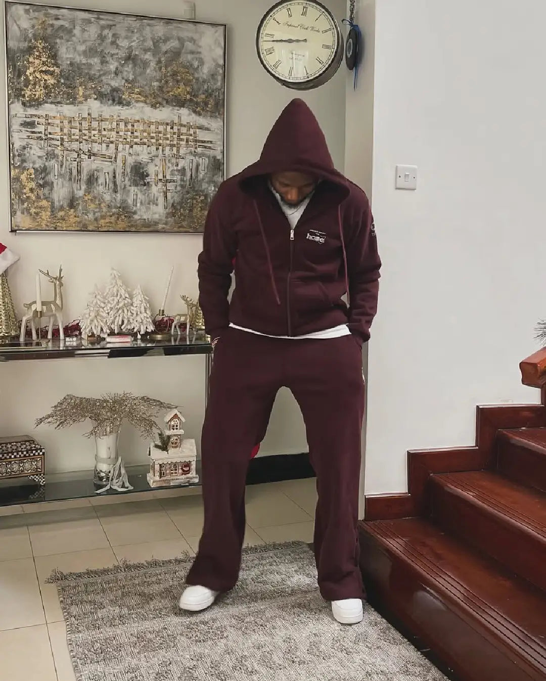 Tyro Pants - Burgandy (Velvet Fabric)