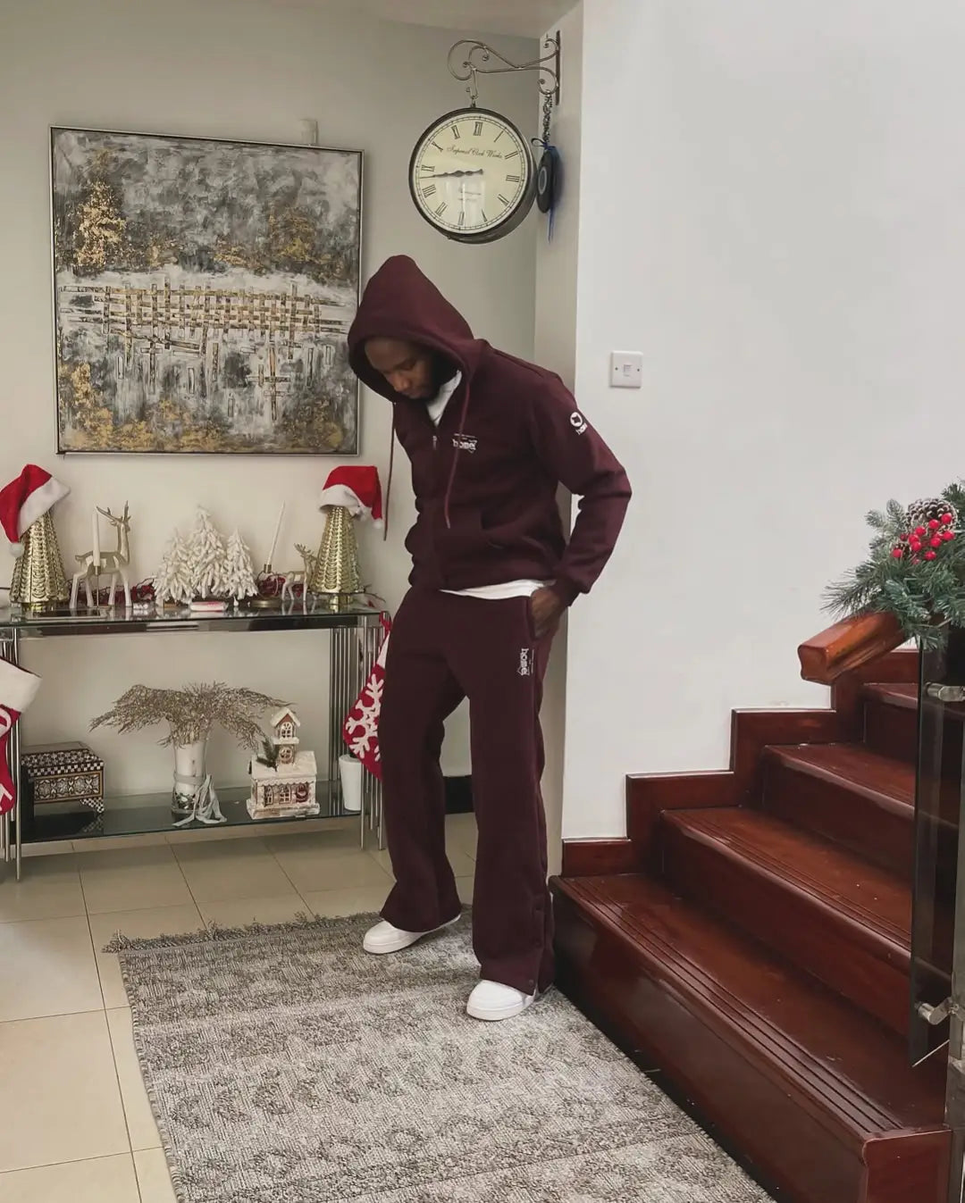 Tyro Pants - Burgandy (Velvet Fabric)