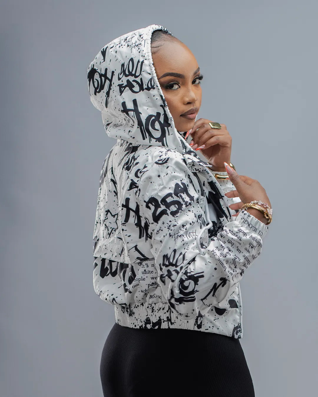 Ink Riot Zuma Cropped Jacket - White