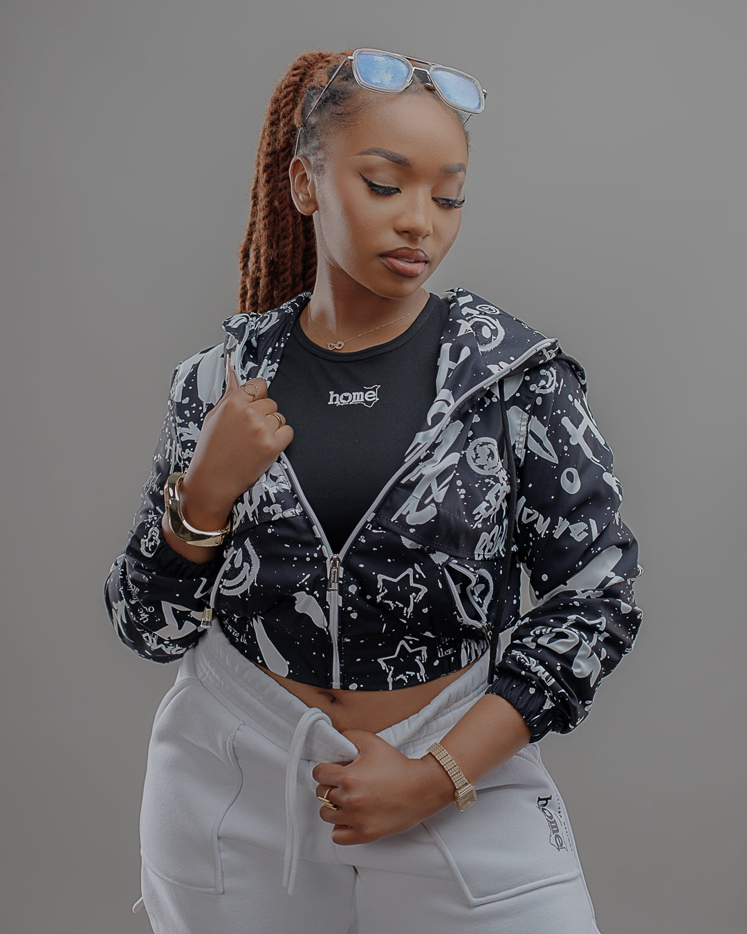 Ink Riot Zuma Cropped Jacket - Black