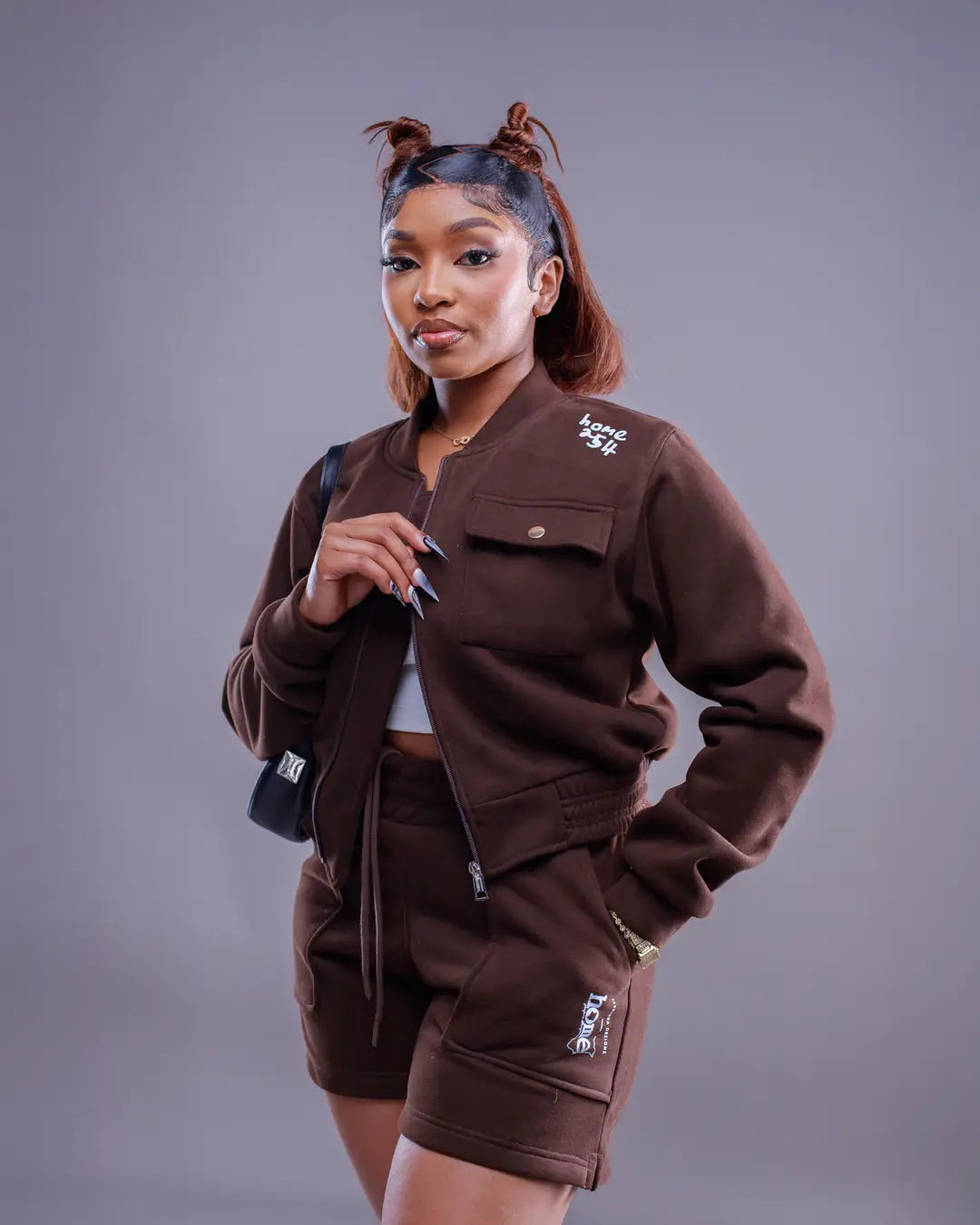 Cropped Kami Jacket - Espresso (Nuvetra Fabric)