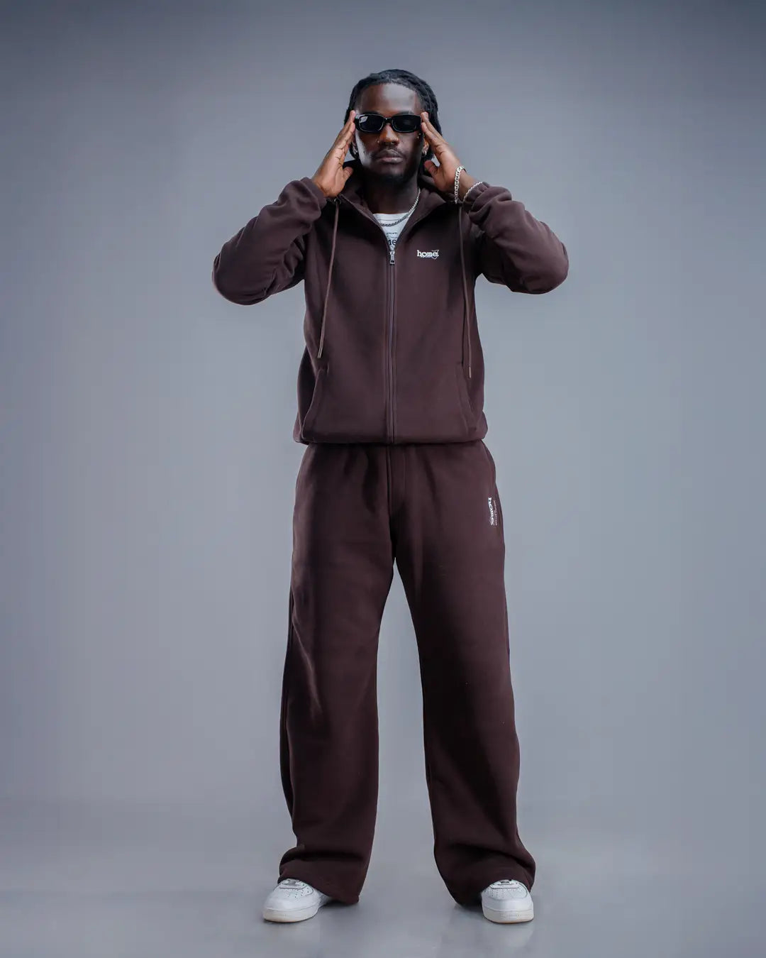 Moda Zip-up Hoodie - Espresso (Heavy Fabric)