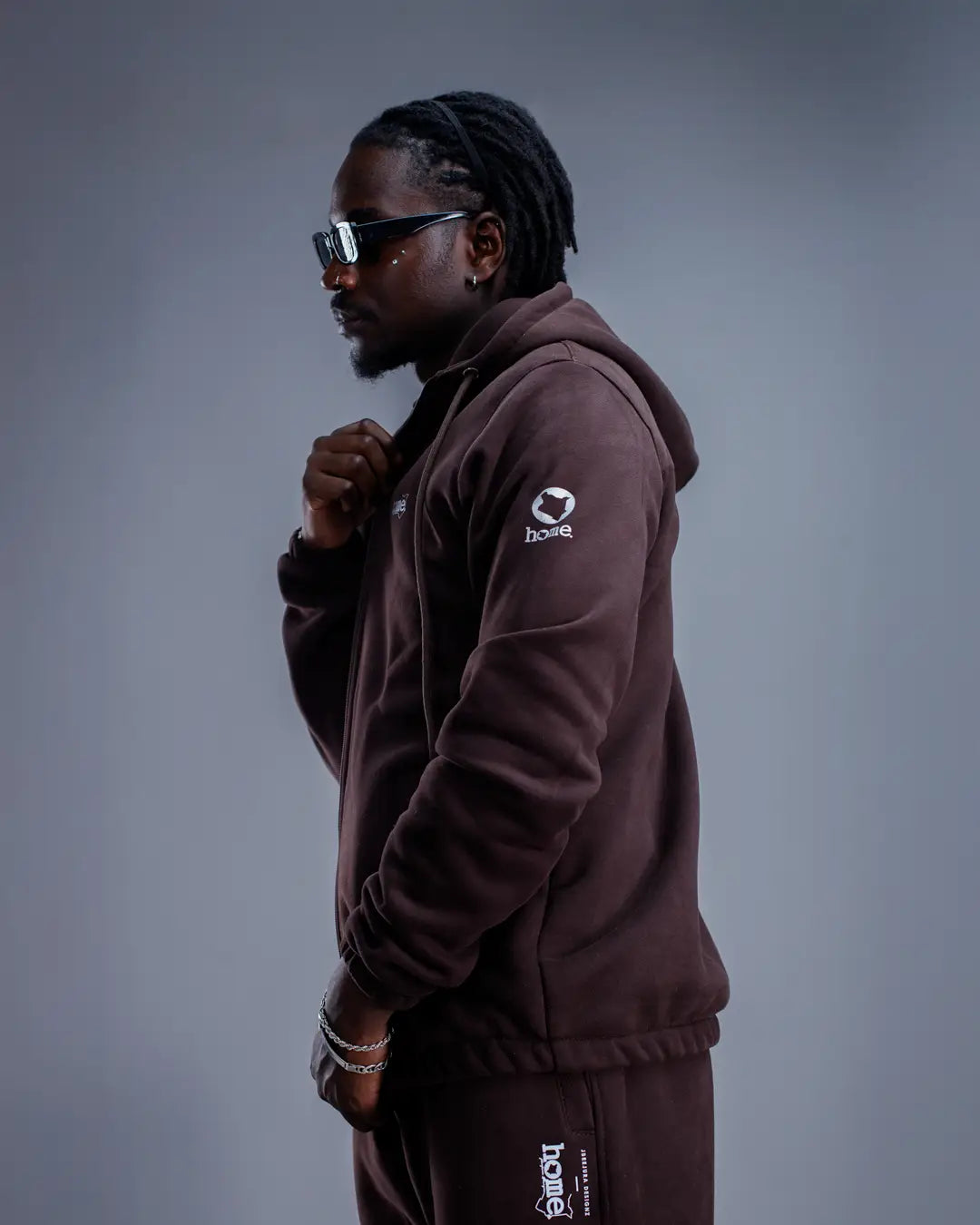 Moda Zip-up Hoodie - Espresso (Heavy Fabric)