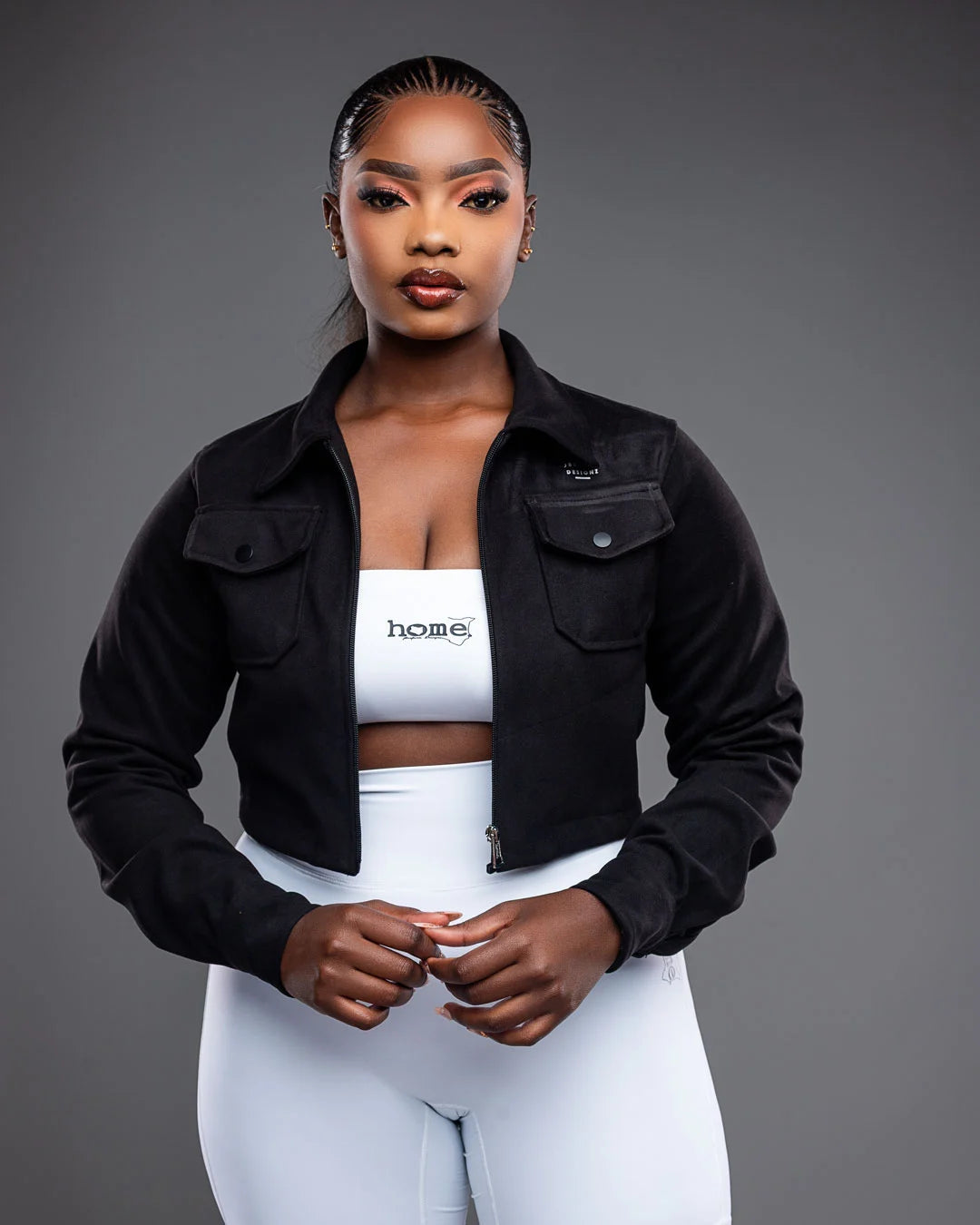 Cropped Dapper Jacket - Black