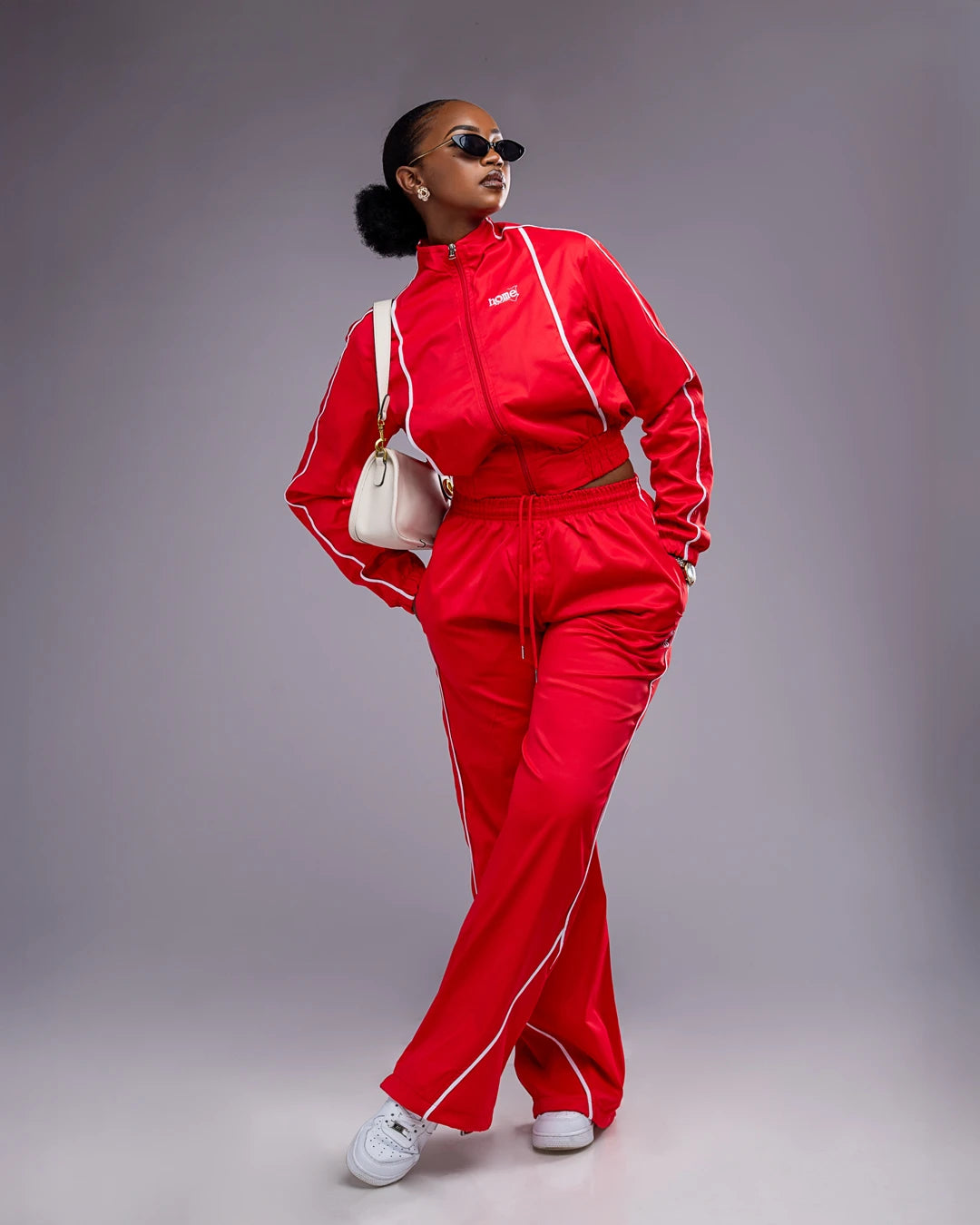 Haven Cropped Jacket – Red