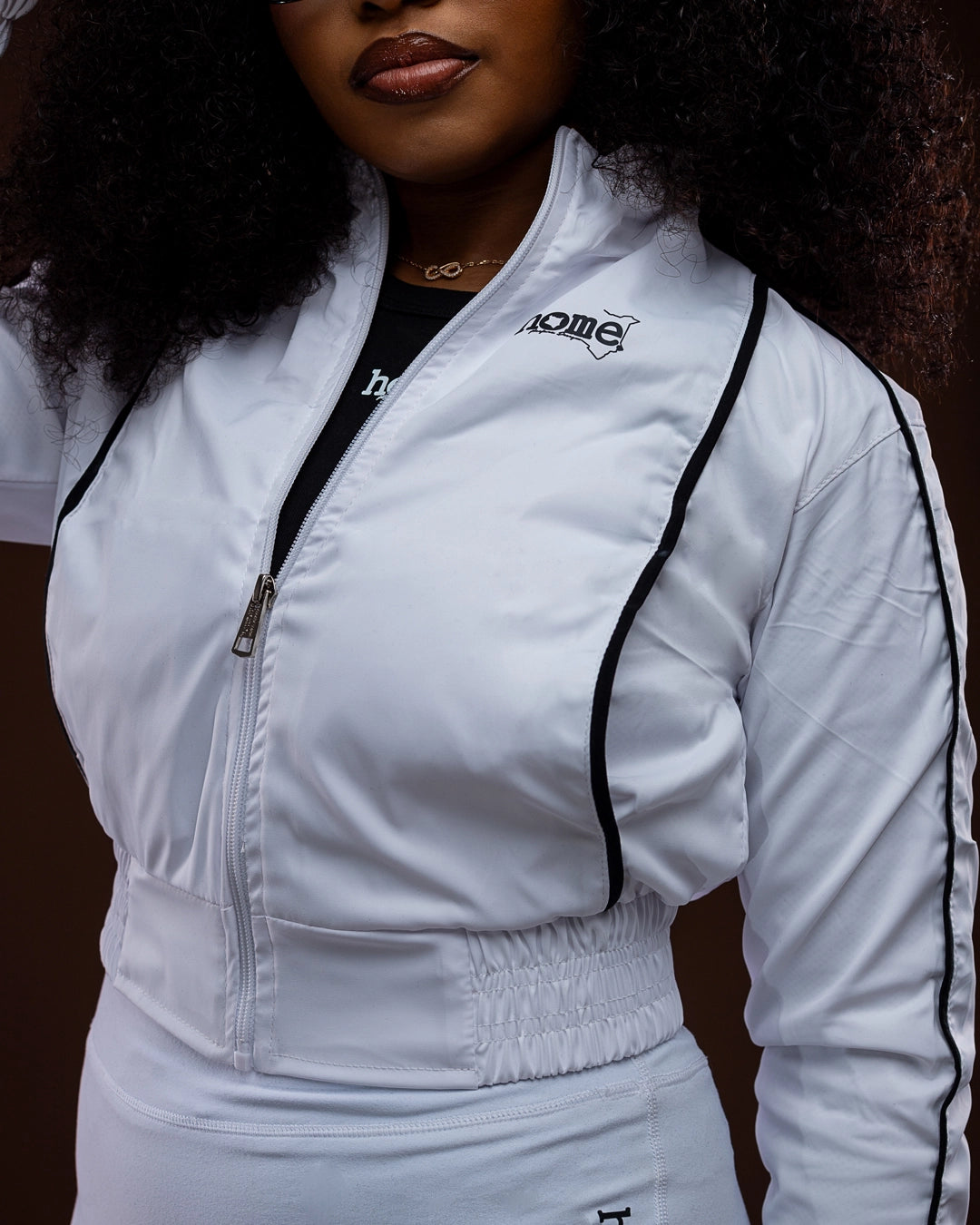 Haven Cropped Jacket – White