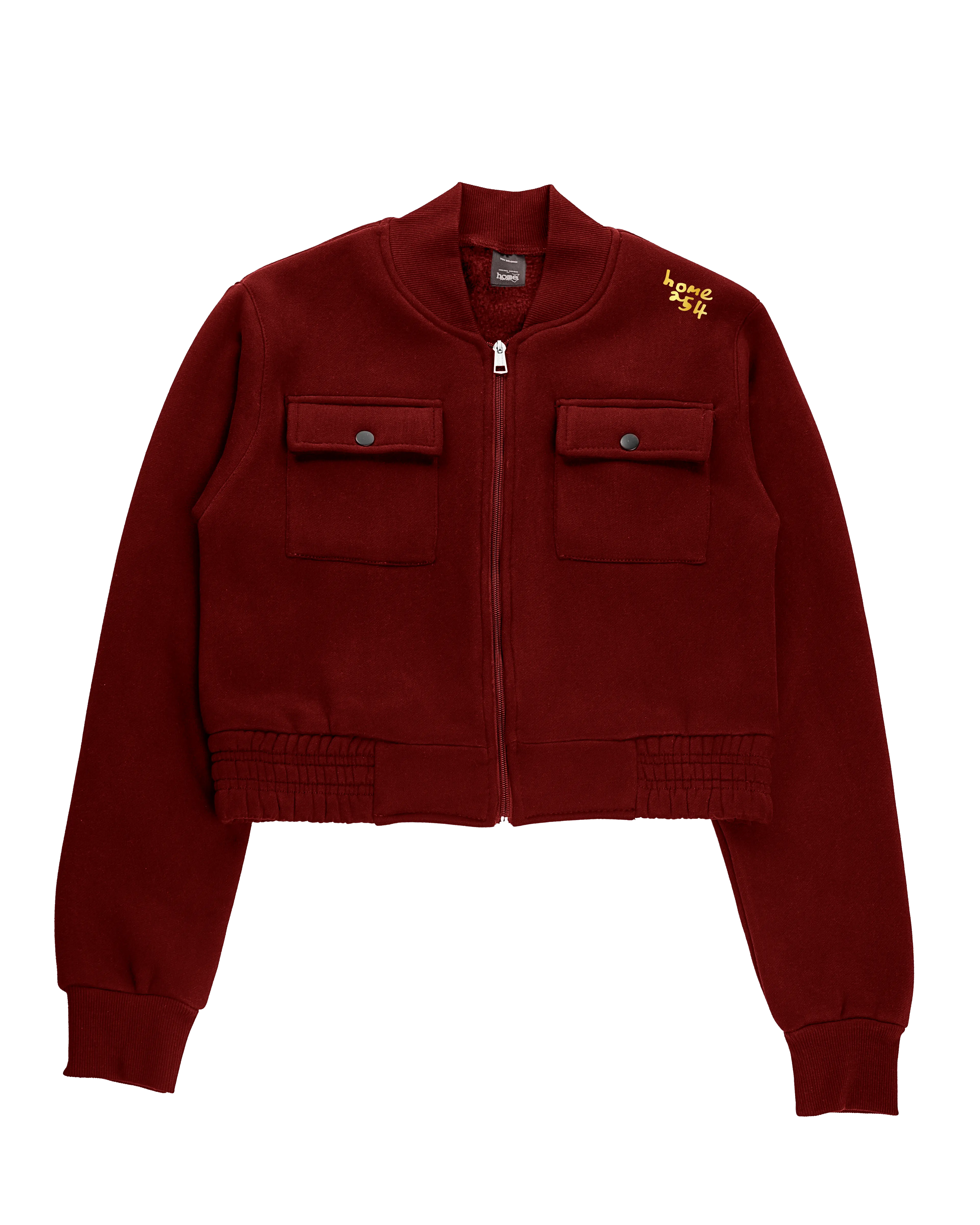 Cropped Kami Jacket - Maroon Red