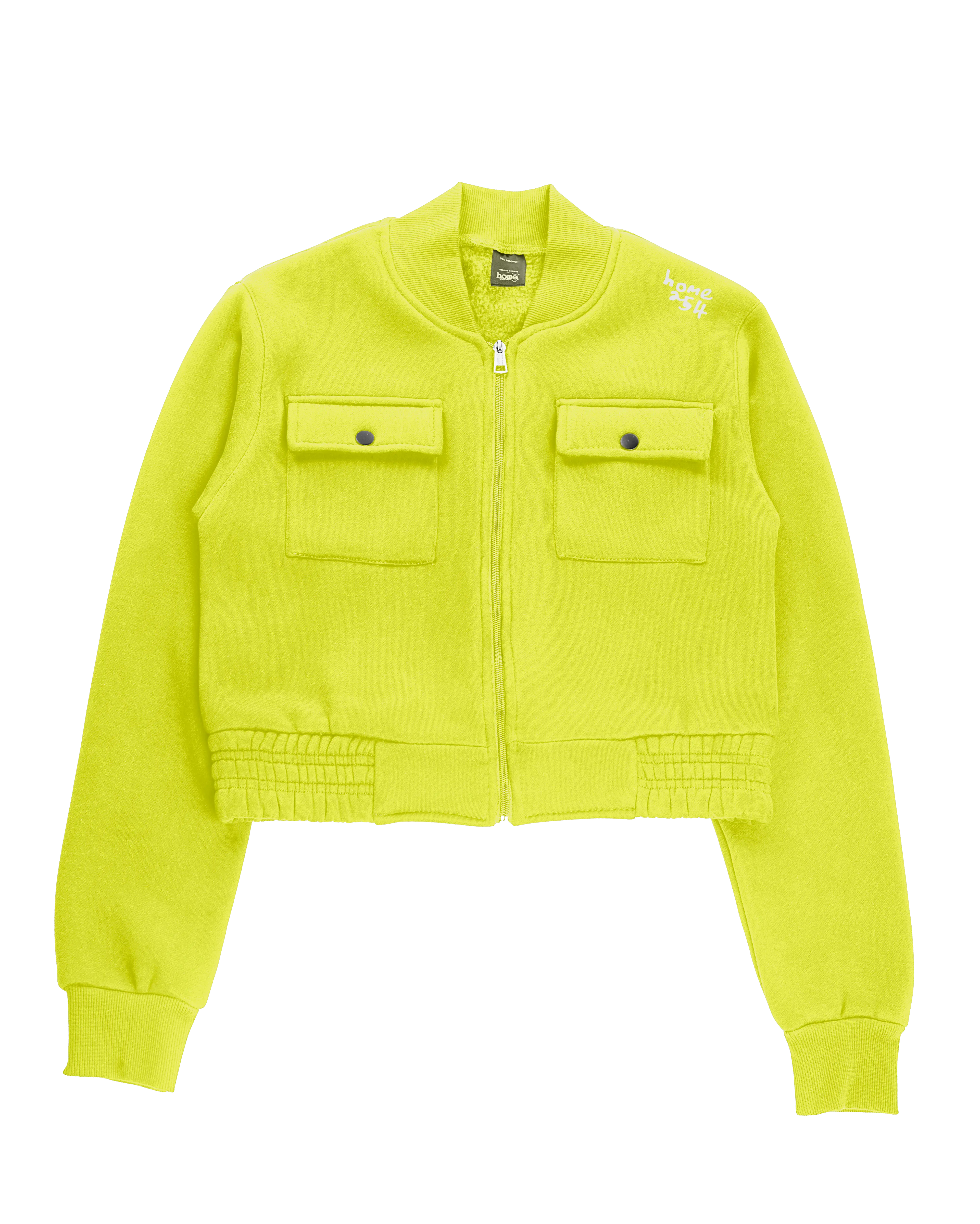 Cropped Kami Jacket - Lime Green
