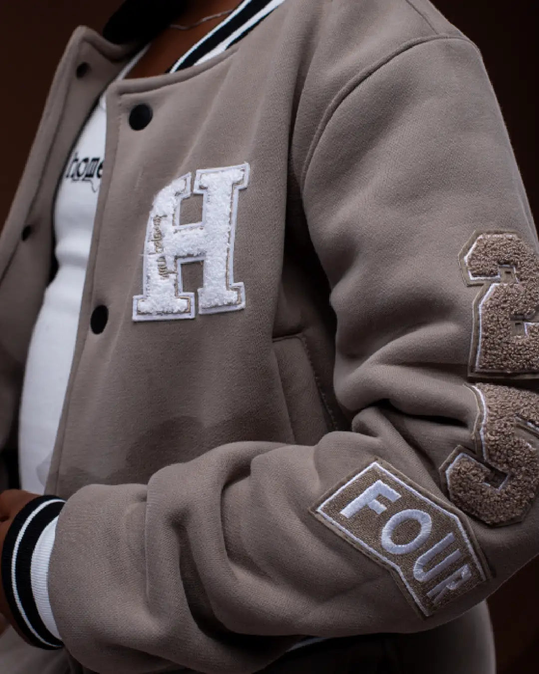 Kids Cropped Cedar Letterman Jacket
