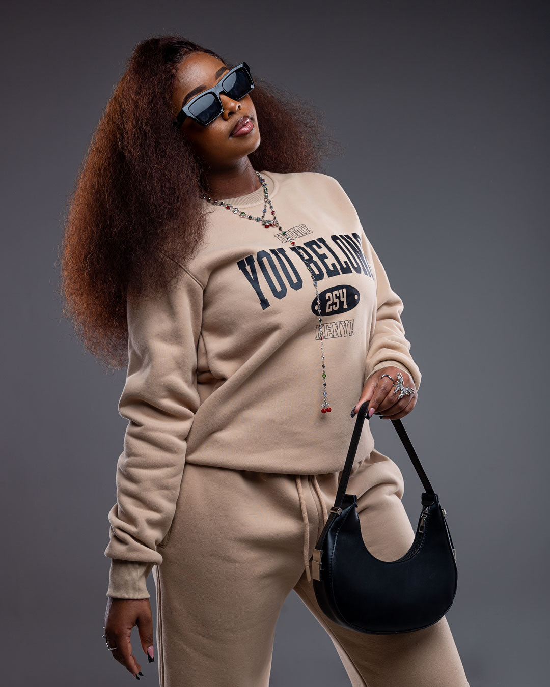 Light Brown Ignite Sweatshirt (Heavy Velvet Fabric)
