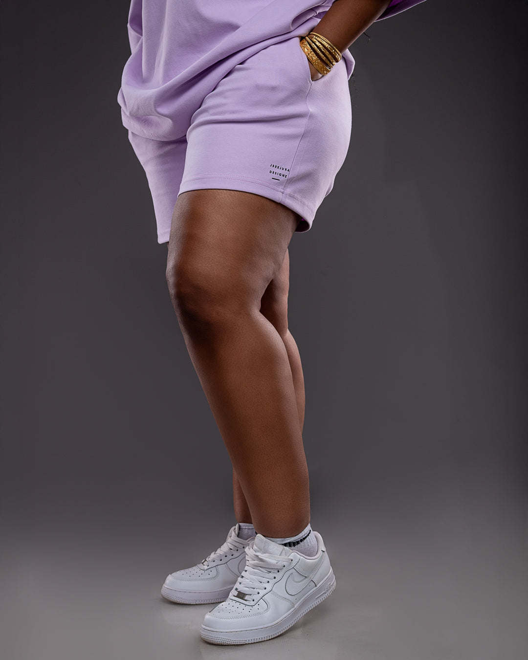 Serene Short and Drop Tee Set - Lilac