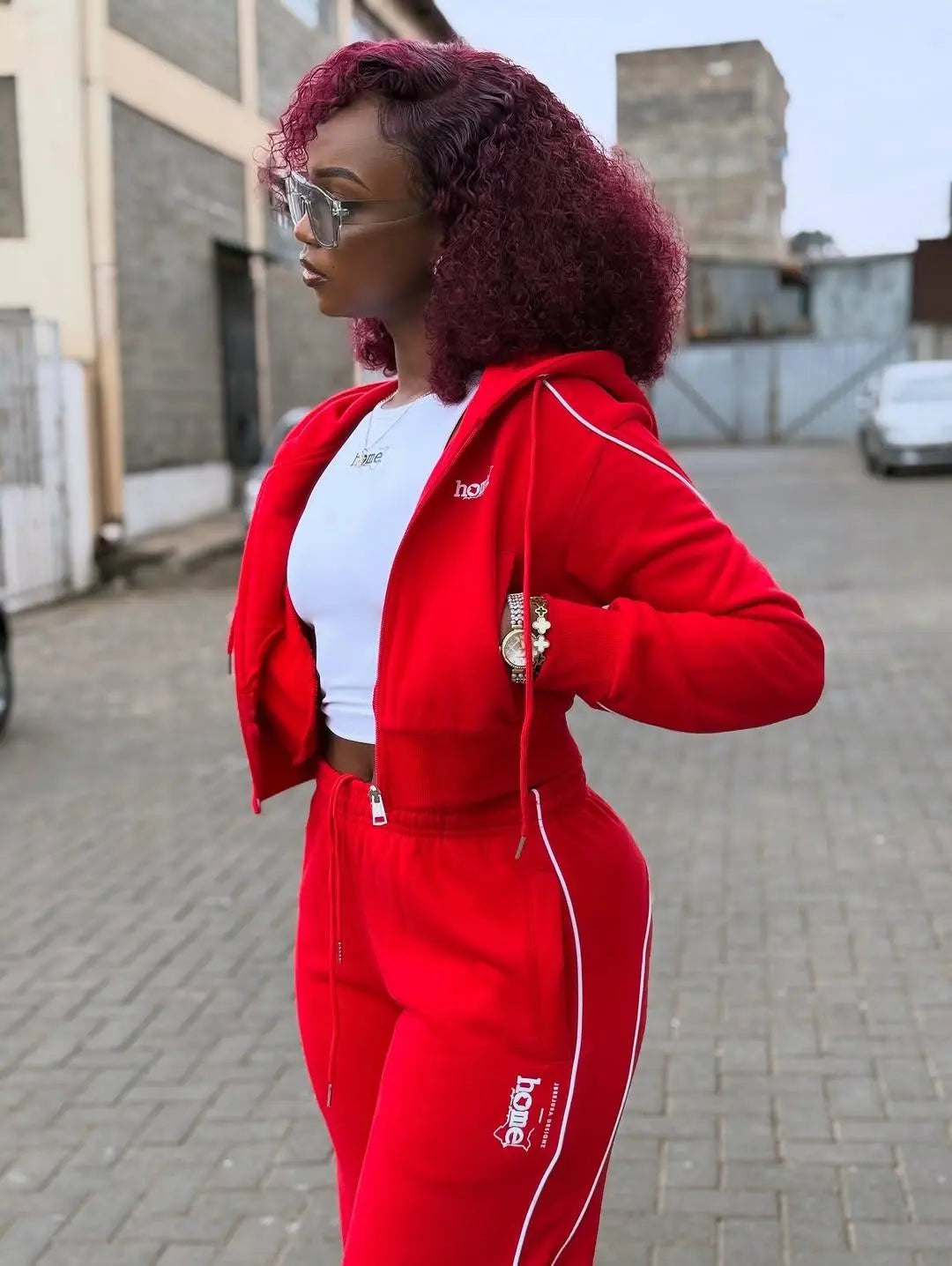 Cherie Crop Zipped Hoodie