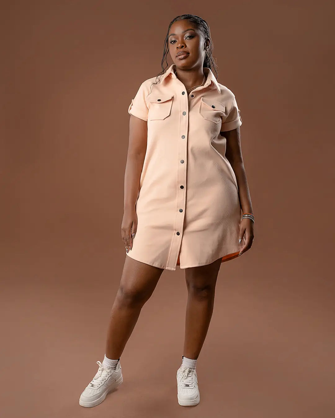 MiraMode Dress - Pastel Orange