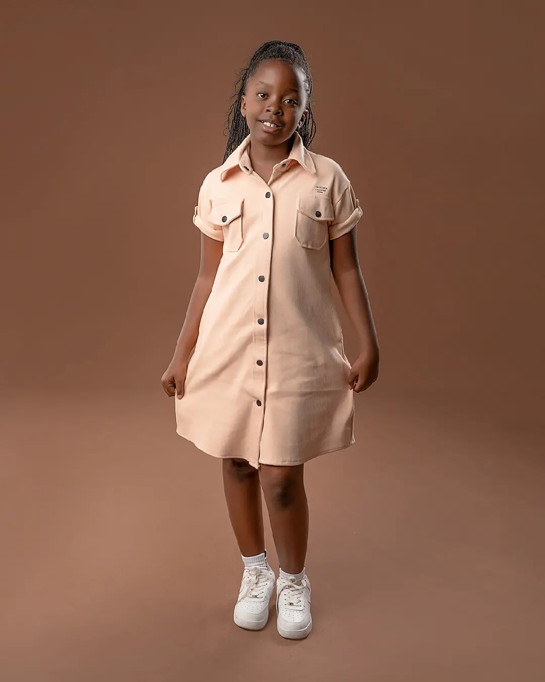 Kids MiraMode Dress - Pastel Orange