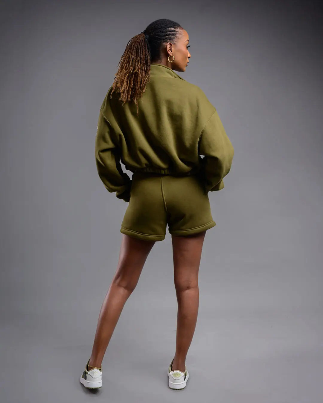 Cora Shorts - Olive Green (Nuvetra Fabric)
