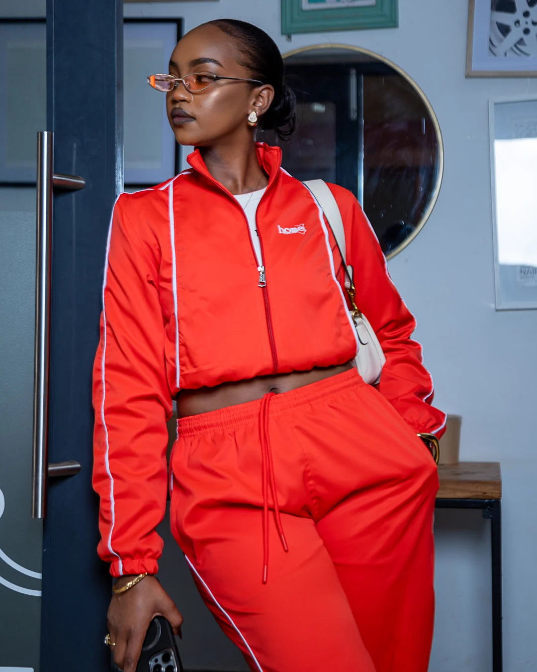 Haven Cropped Jacket – Blood Orange