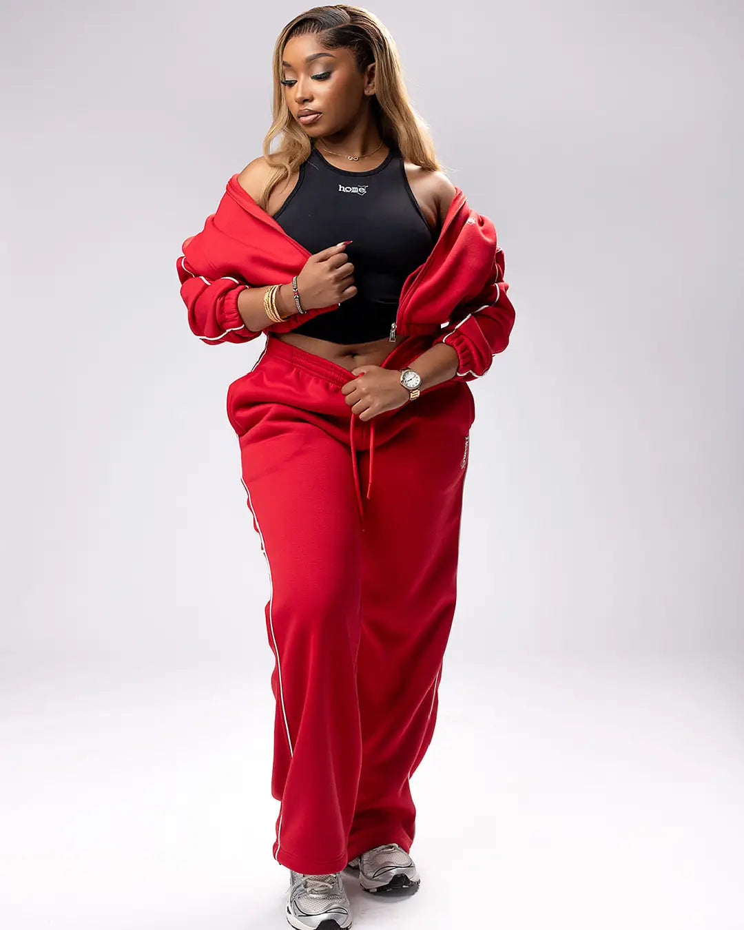 The Ruby Set: Cherie Moda Jacket + Cherie Pants - Red (Heavy Fabric)