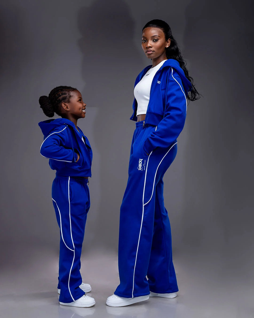 Kids Cherie Cropped Zipped Hoodie - Royal Blue