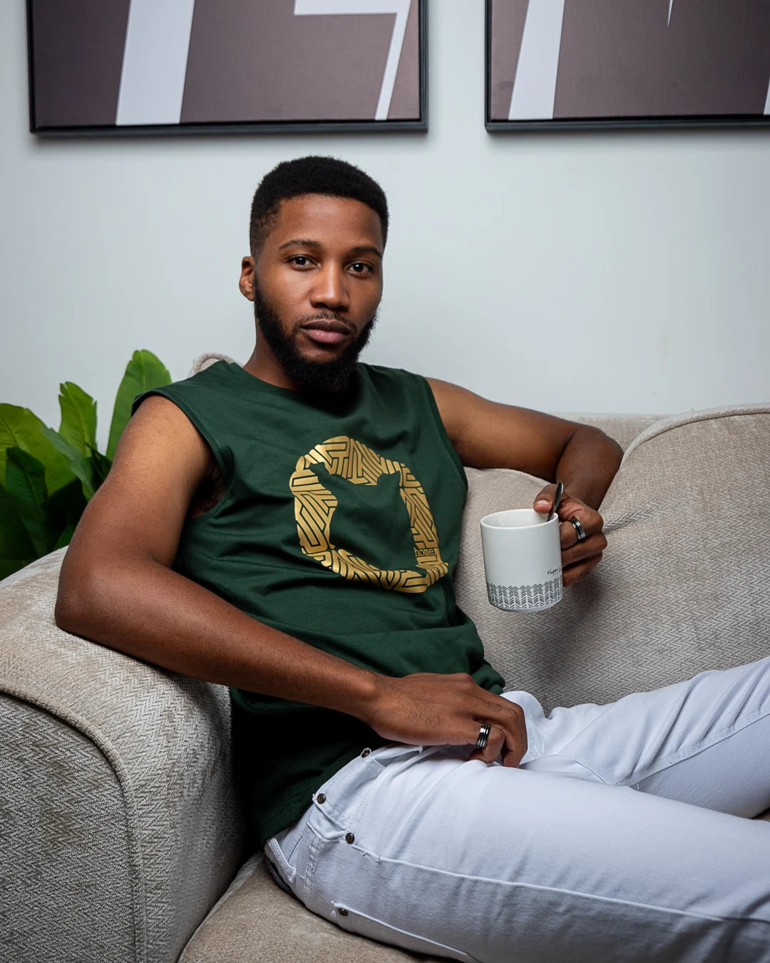 Sleeveless T-shirt - Forest Green