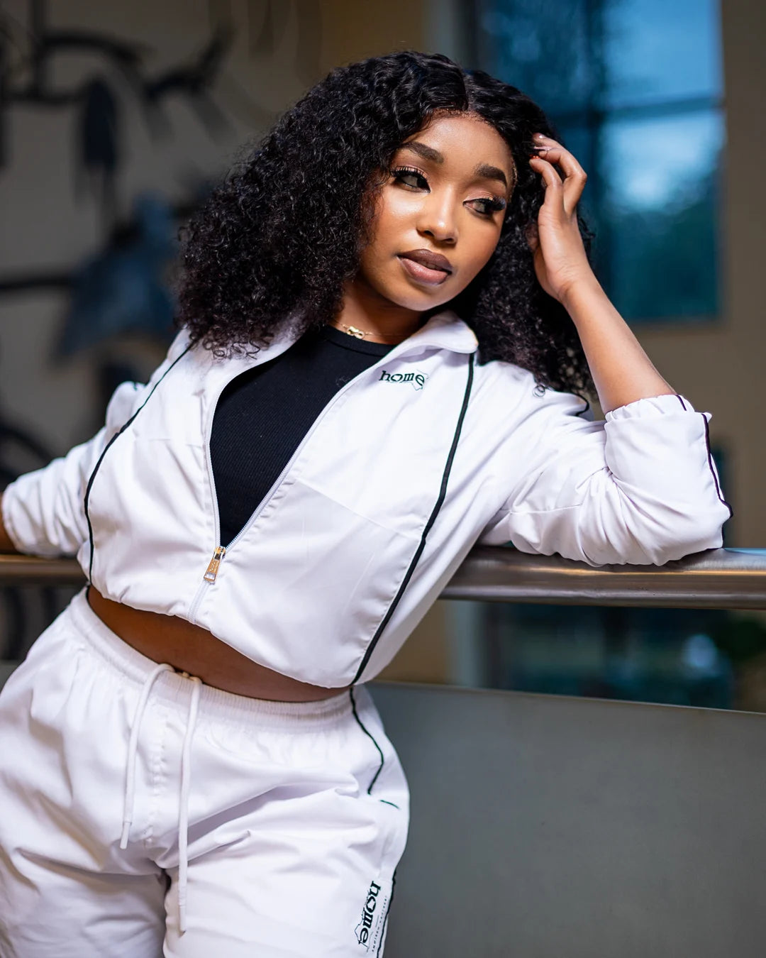 Haven Cropped Jacket – White