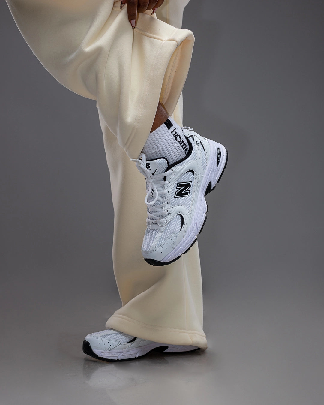 Cotton Quarter Socks - White
