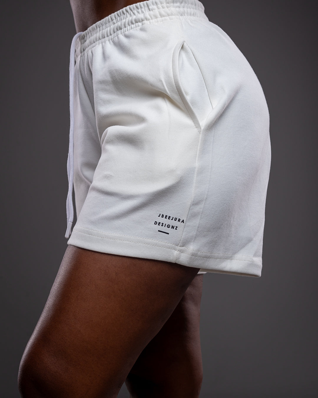Serene Short & Drop Tee Set – White