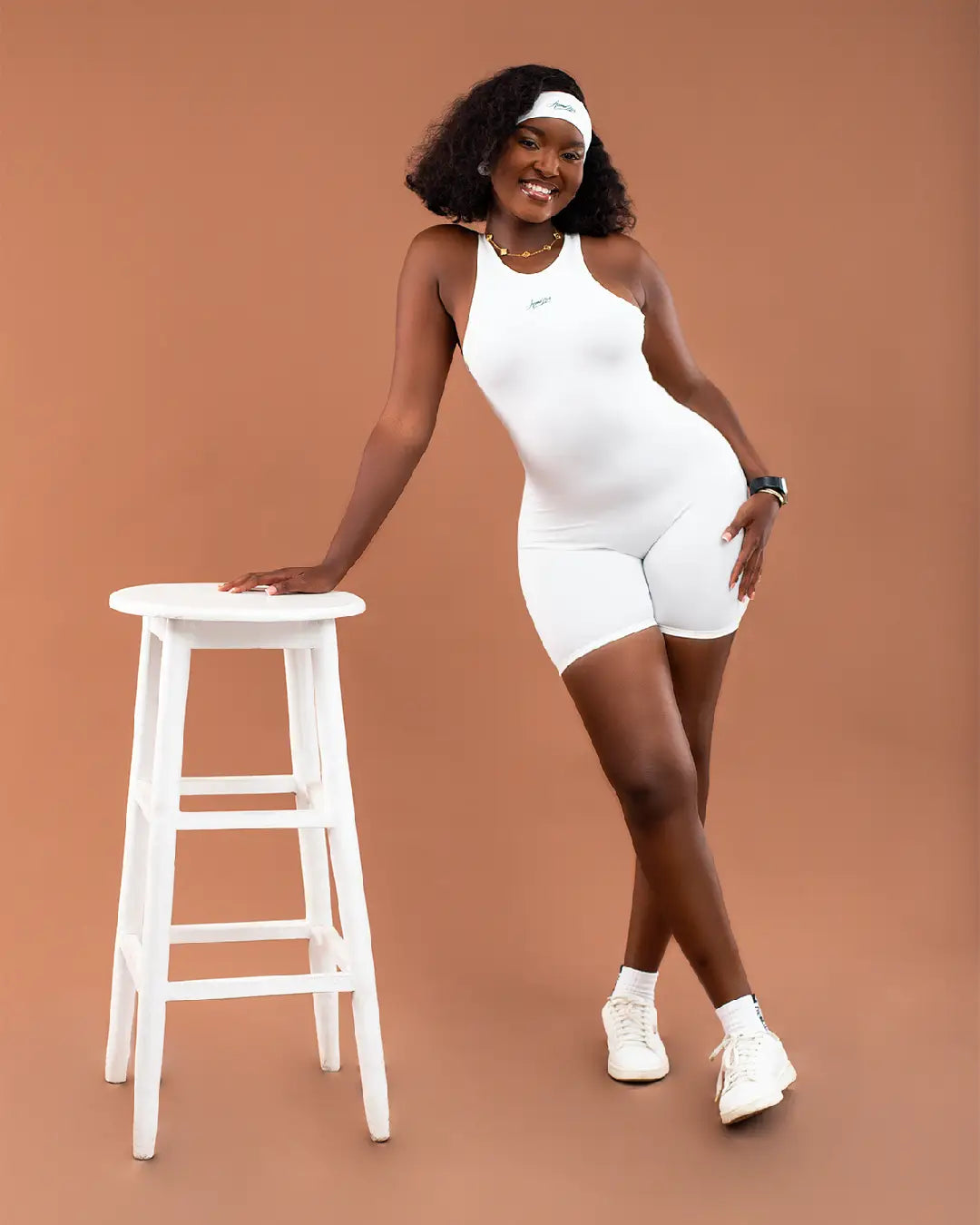 Sleeveless Romper - White
