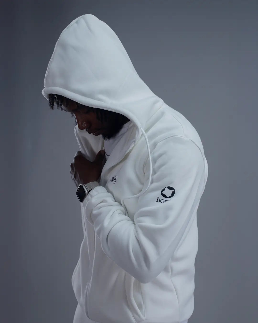 Moda Zip-up Hoodie - White (Heavy Fabric)