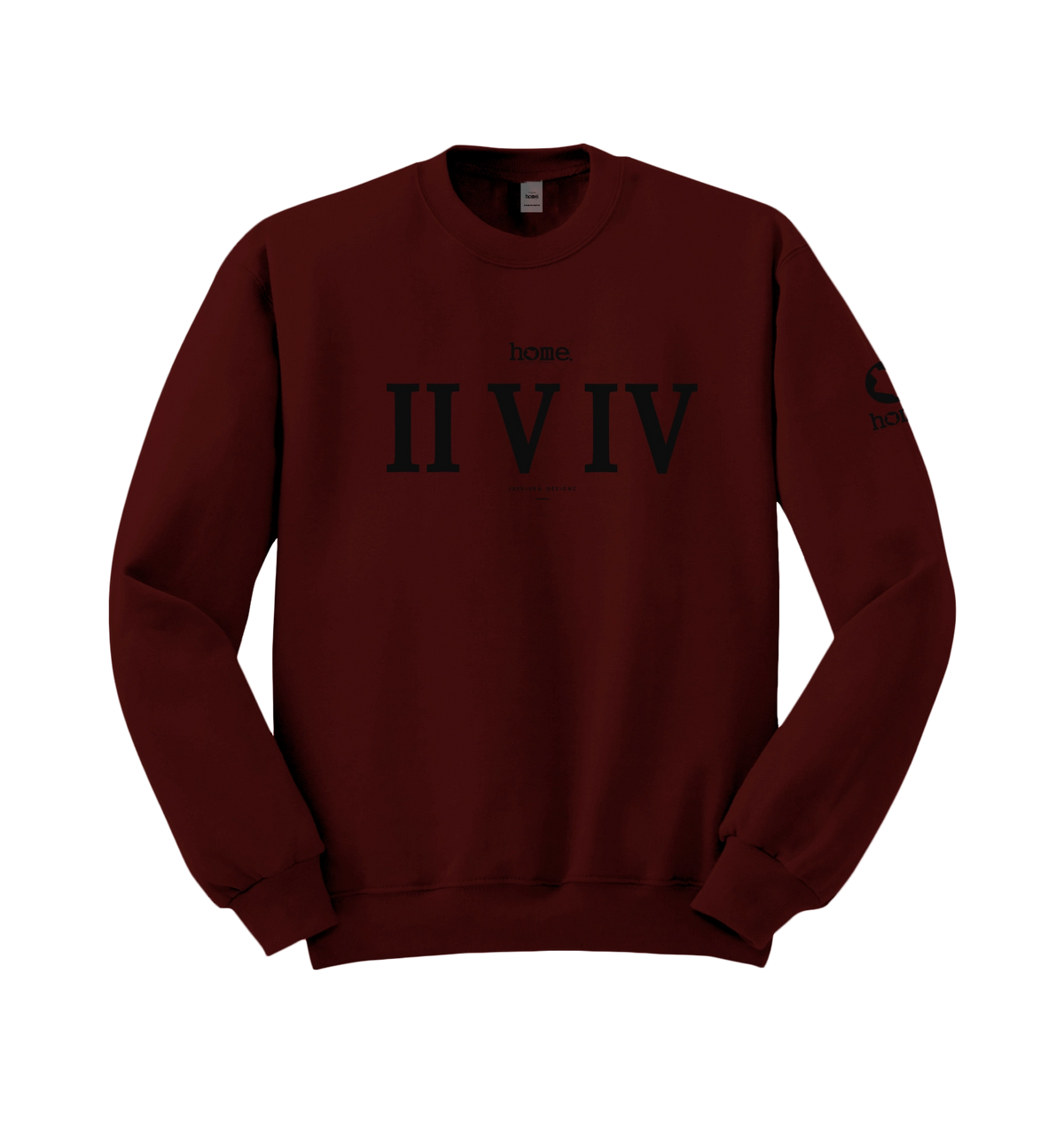home_254 MAROON SWEATSHIRT (HEAVY FABRIC) WITH A BLACK ROMAN PRINT