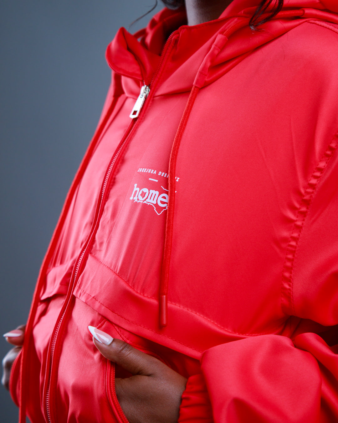 Zuma Cropped Bomber Jacket - Red