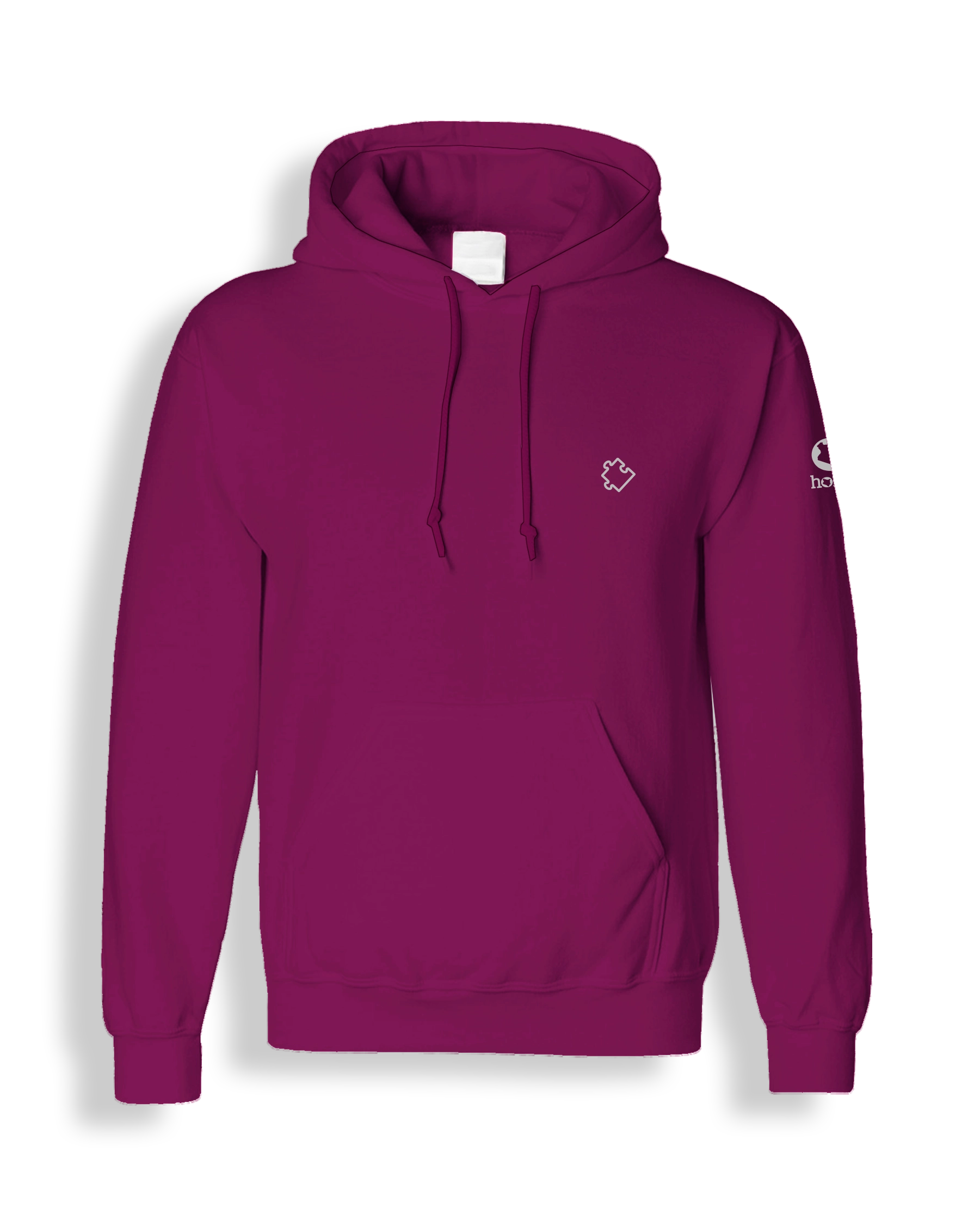 The Puzzle Piece Hoodie - Fuchsia (Heavy Fabric)