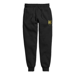 home_254 BLACK NUVETRA™ MENS SWEATPANTS WITH A GOLD PRINT