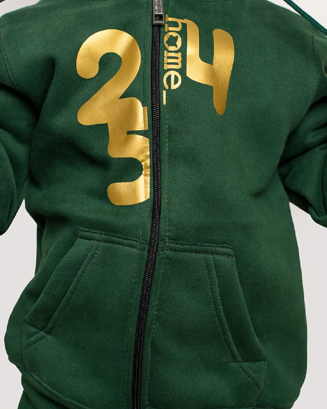 Kids Zip-Up Hoodie - Rich Green (Nuvetra Fabric)