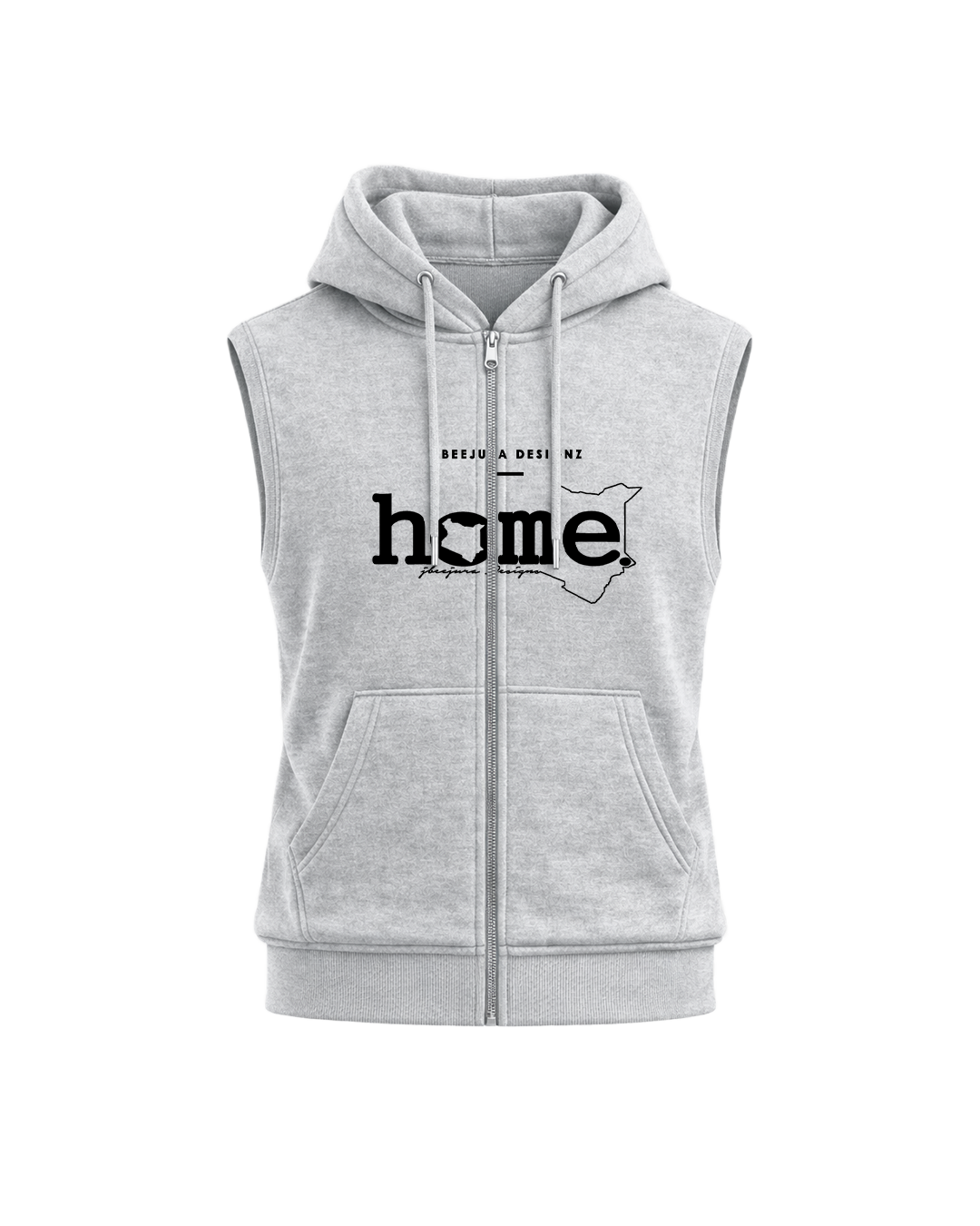 Sleeveless Hoodie - Light Grey (Heavy Velvet Fabric)