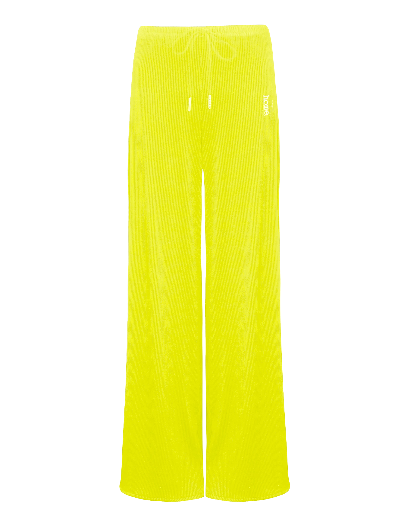 Womens Ribbed Cosy Pants - Lime Green