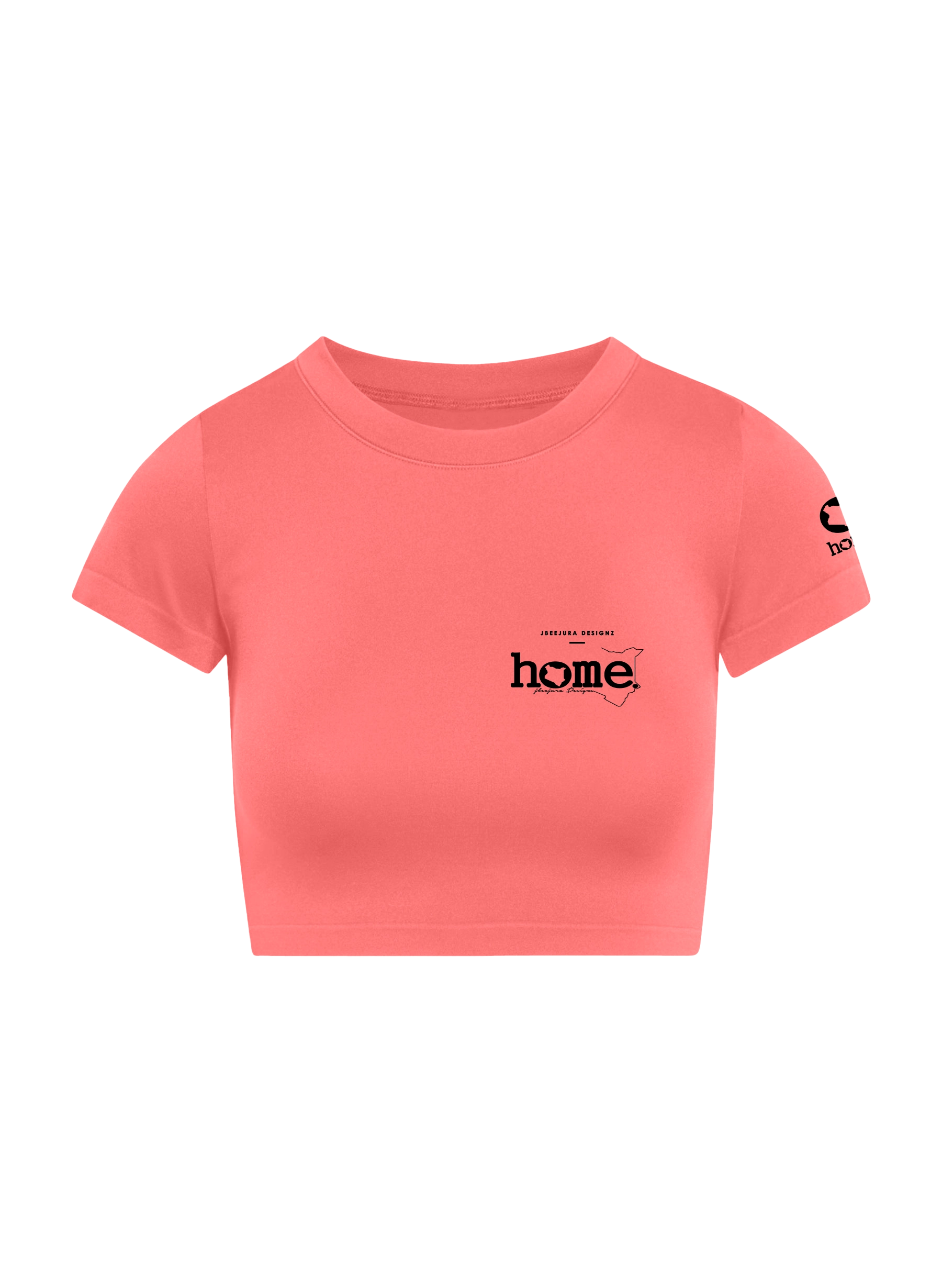 home_254 SHORT SLEEVED MULBERRY CROPPED ARIA TEE WITH A BLACK 3D WORDS PRINT