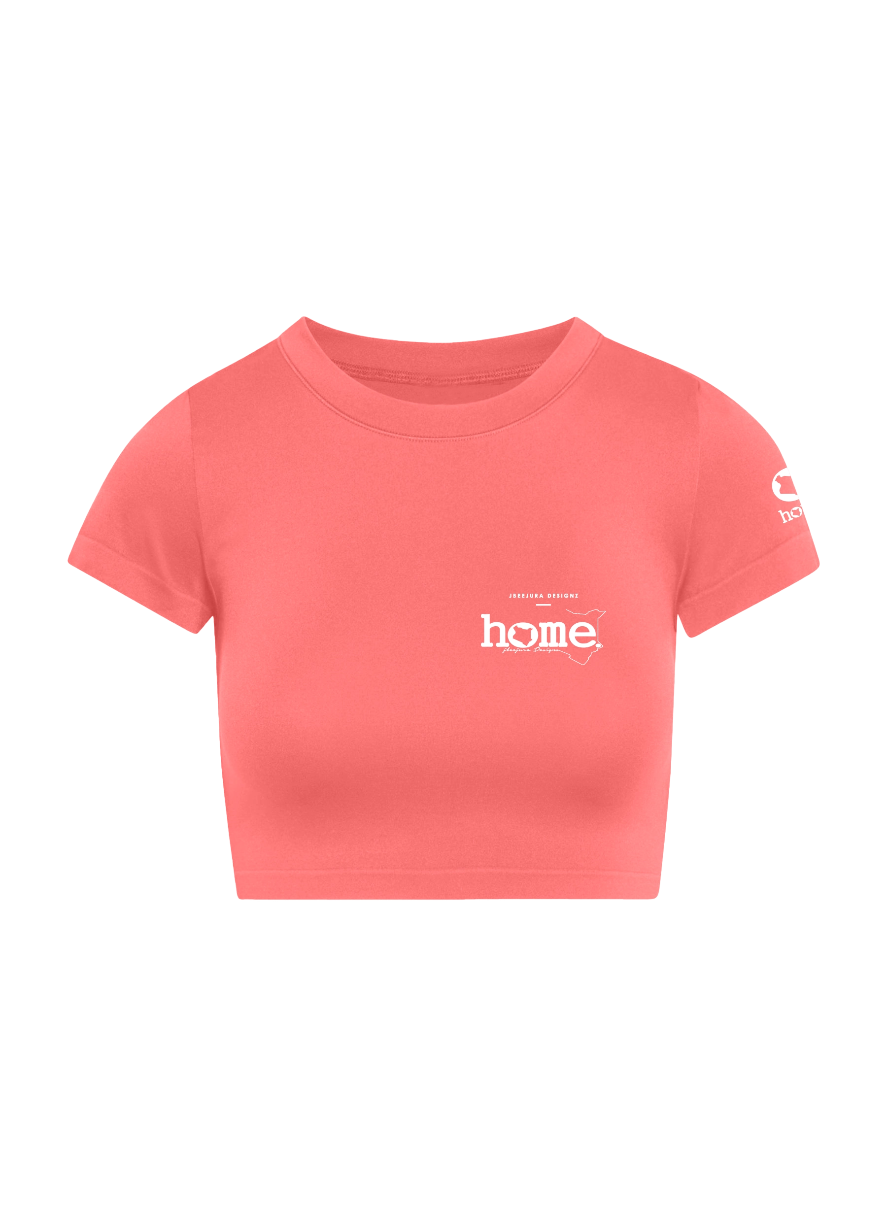 home_254 SHORT SLEEVED MULBERRY CROPPED ARIA TEE WITH A WHITE 3D WORDS PRINT