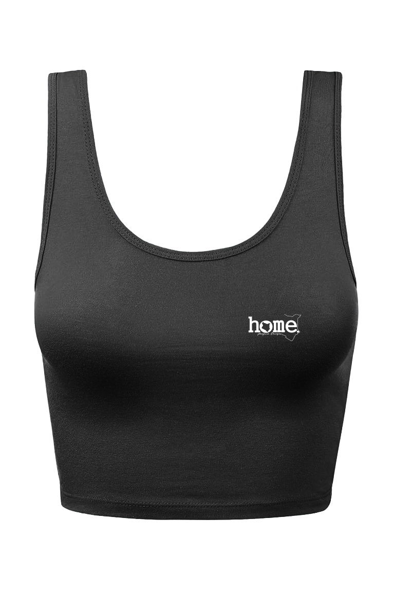 home_254 CHEEKY MUSHIE VEST TOP – BLACK WITH A WHITE PRINT