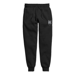 home_254 BLACK NUVETRA™ MENS SWEATPANTS WITH A SILVER PRINT