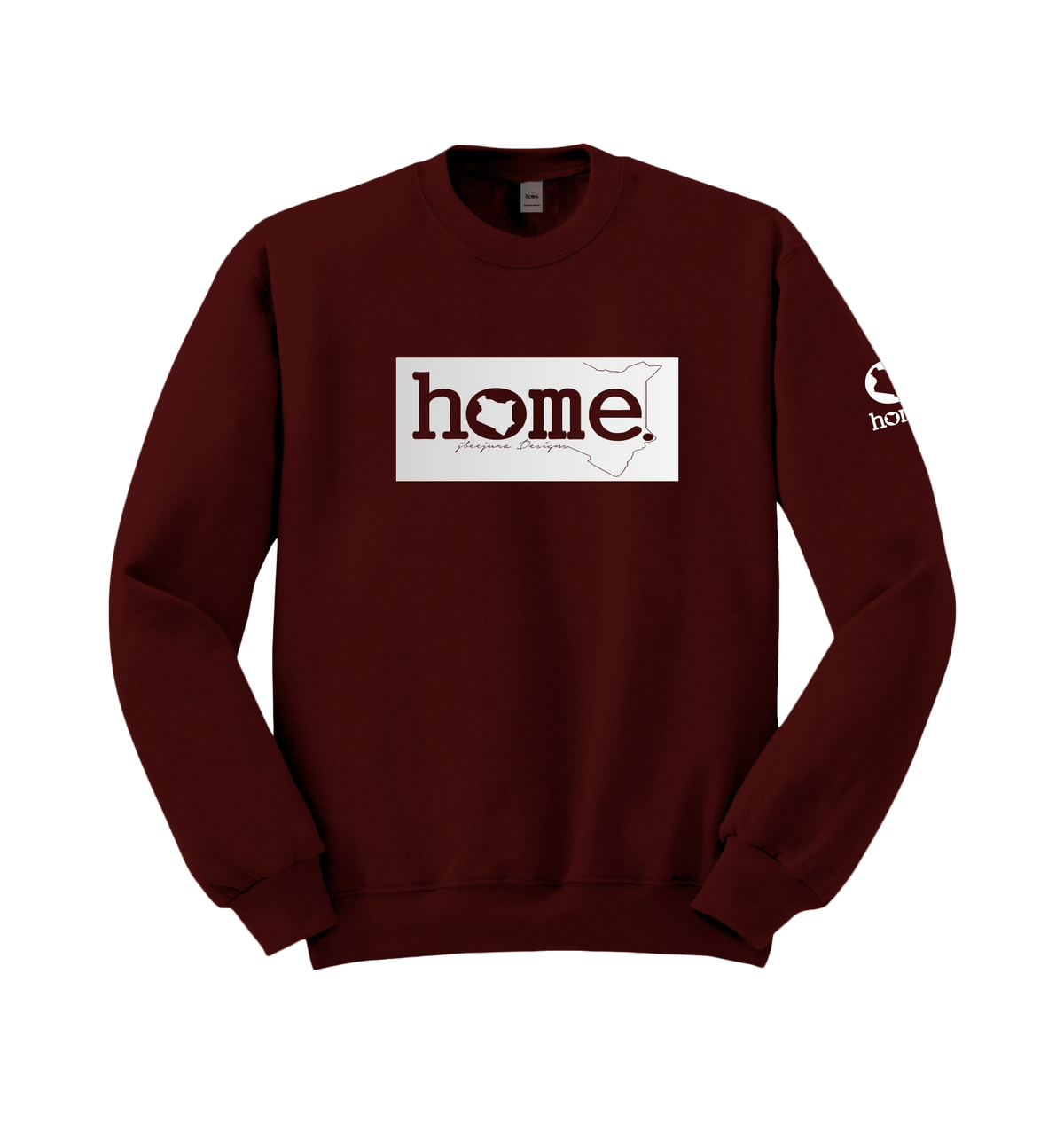 home_254 MAROON SWEATSHIRT (HEAVY FABRIC) WITH A SILVER CLASSIC PRINT