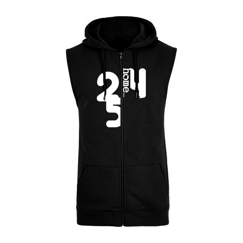Sleeveless Hoodie  - Black (Mid Heavy Fabric)